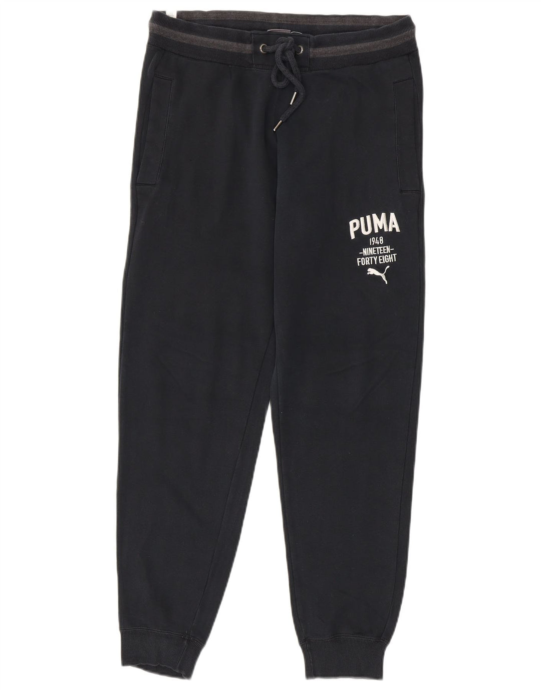 Pantaloni da tuta grafica da uomo Puma Joggers medi in cotone blu navy