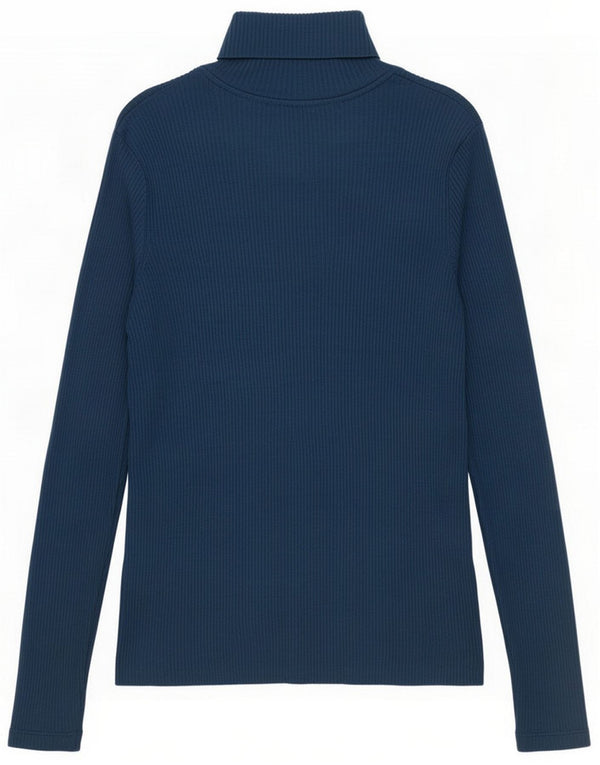 Marks & Spencer Top regolare da donna a maniche lunghe UK 12 Blu medio screziato
