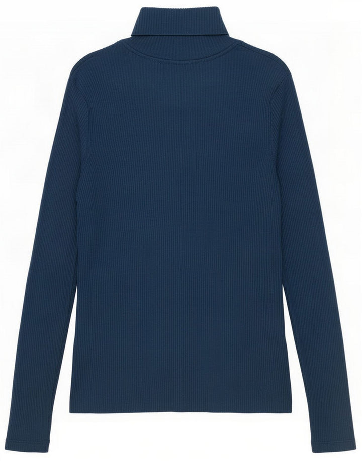 Marks & Spencer Top regolare da donna a maniche lunghe UK 12 Blu medio screziato