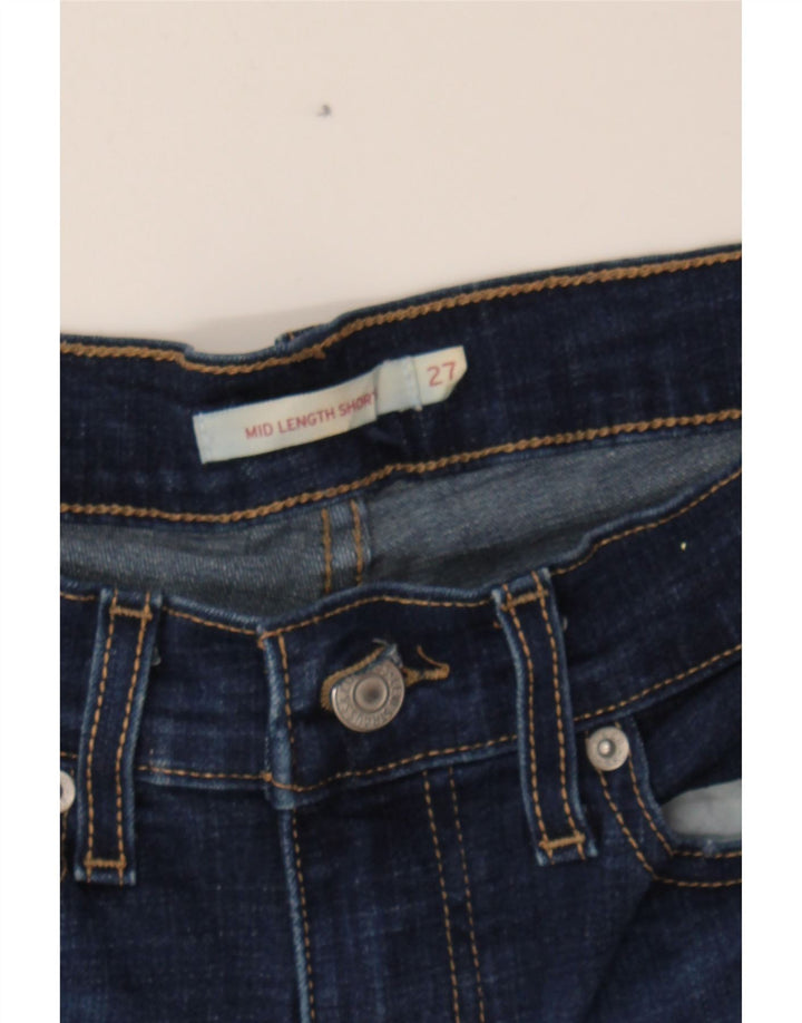LEVI'S Womens Denim Shorts W27 Small  Navy Blue Cotton Vintage Levi's and Second-Hand Levi's from Messina Hembry 