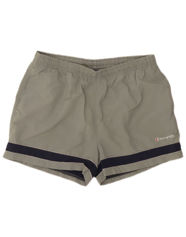 Pantaloncini da bagno da uomo Champion 2XL Poliammide color block grigio