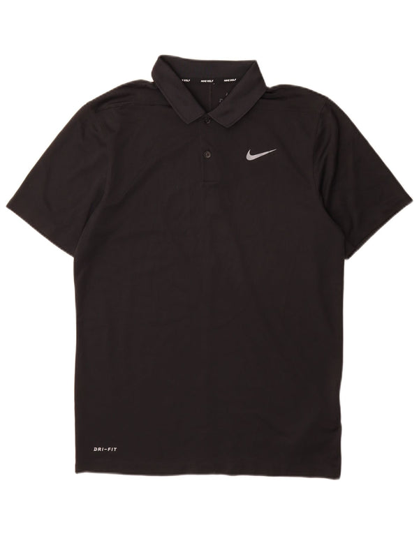 Polo Nike da uomo Dri Fit piccola in poliestere nero