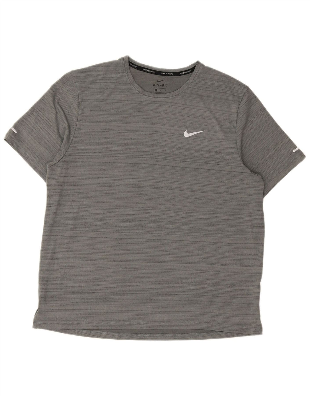 T-shirt Nike Dri Fit da uomo, grande, in poliestere gessato grigio