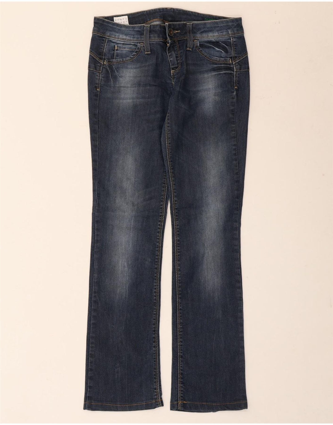 Jeans Bootcut da donna Benetton W28 L30 Blu