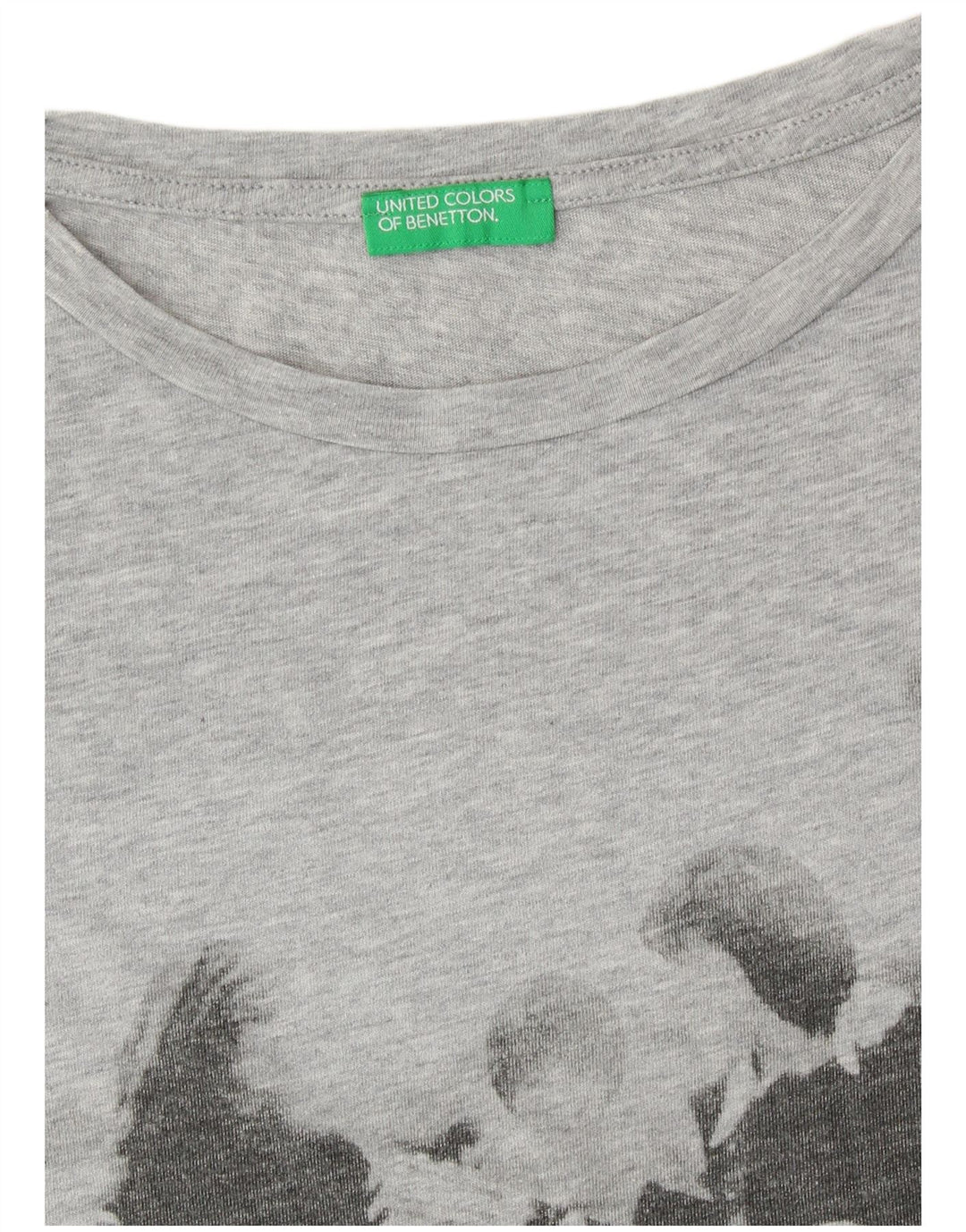 UNITED COLORS OF BENETTON T-shirt grafica da donna UK 14 Grigio medio