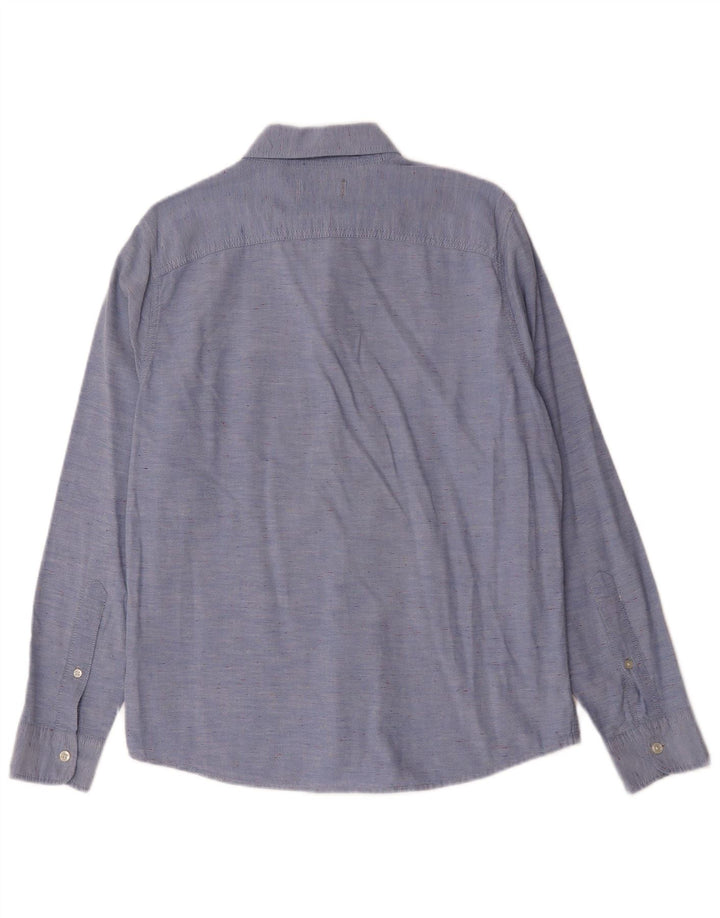Camicia Hollister da uomo grande in cotone chiazzato blu