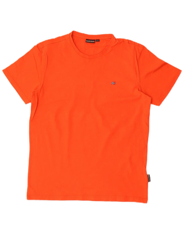 T-shirt da uomo Napapijri Top in cotone arancione medio