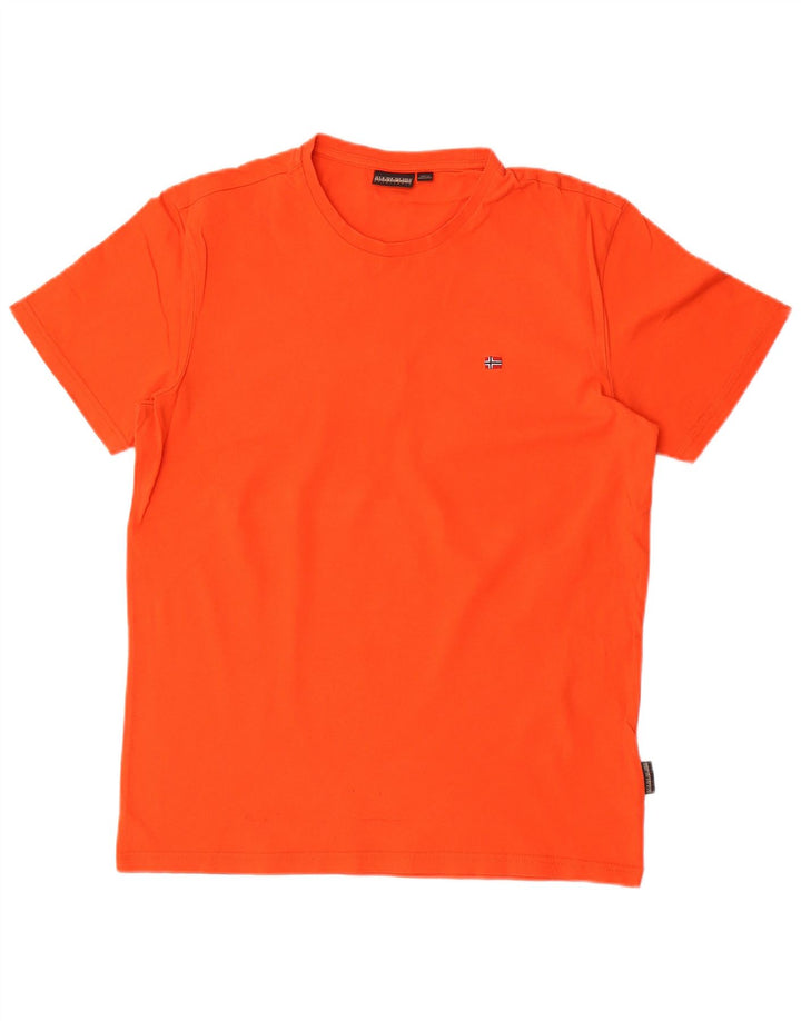 T-shirt da uomo Napapijri Top in cotone arancione medio