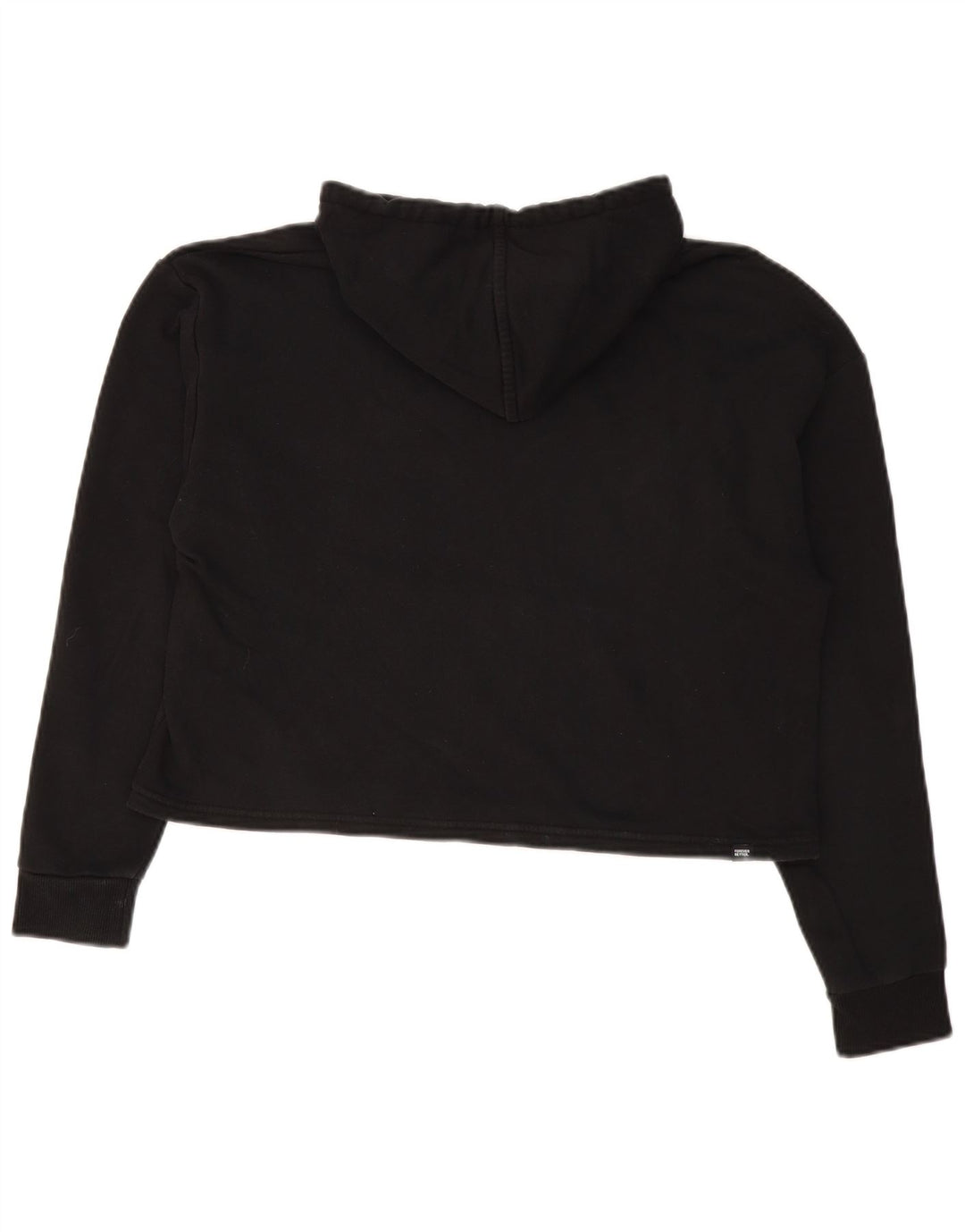 Felpa con cappuccio grafica corta oversize da donna Puma UK 10 piccola nera