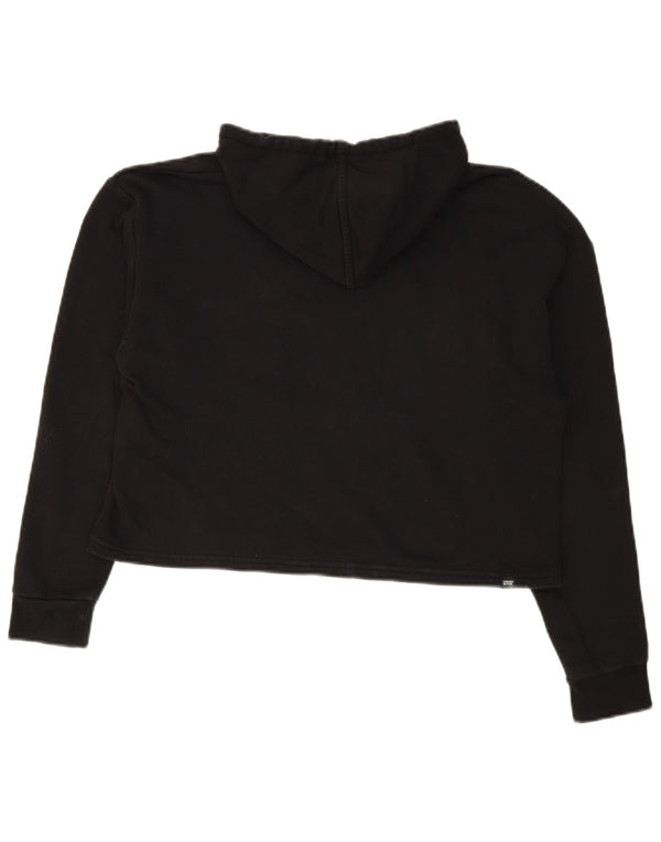 Felpa con cappuccio grafica corta oversize da donna Puma UK 10 piccola nera