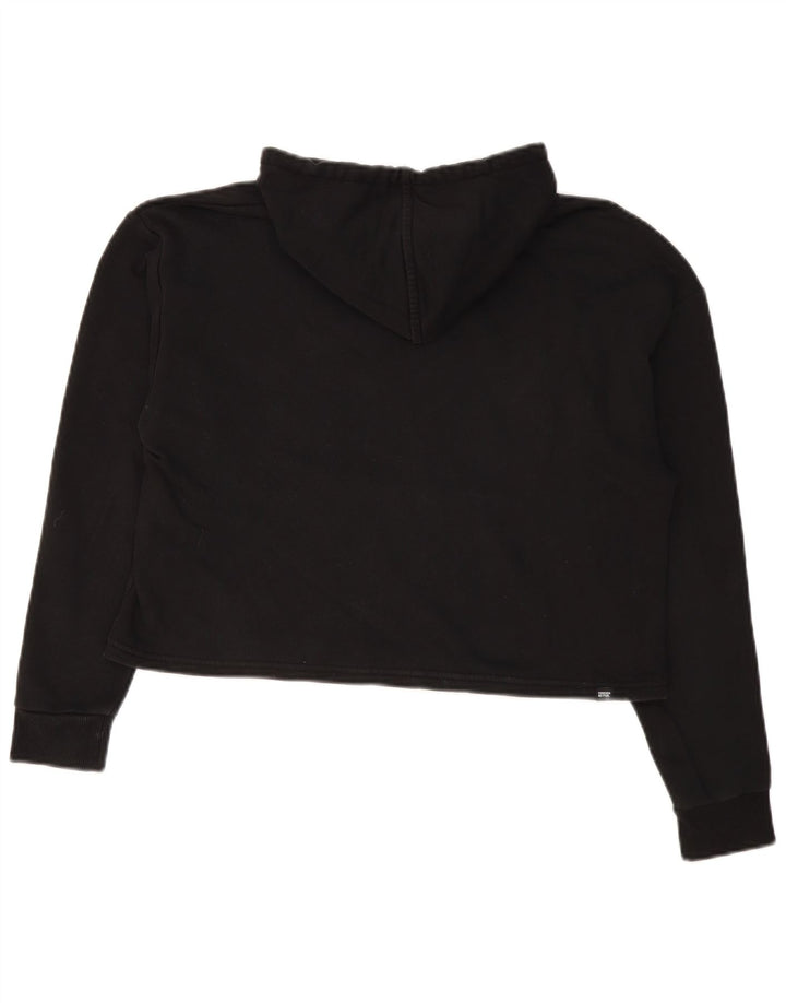 Felpa con cappuccio grafica corta oversize da donna Puma UK 10 piccola nera