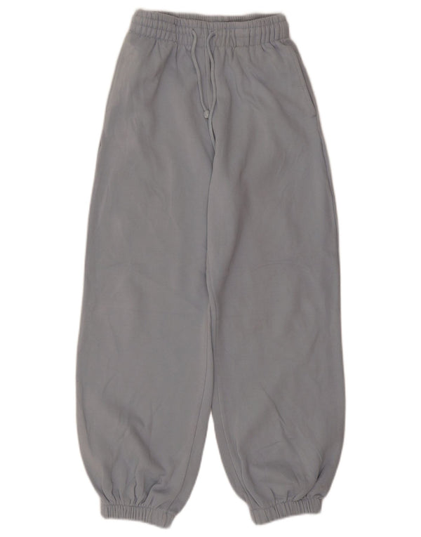 Zara Pantaloni tuta da donna Joggers UK 8 Small Blu Cotone
