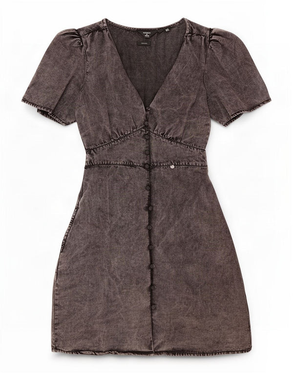 Abito in denim da donna Superdry UK 10 Small Lyocell grigio