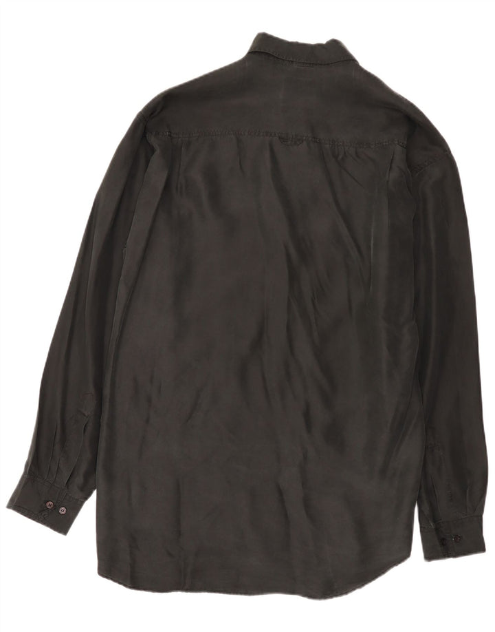 Camicia Uomo Arpino Taglia 39/40 Media Seta Nera