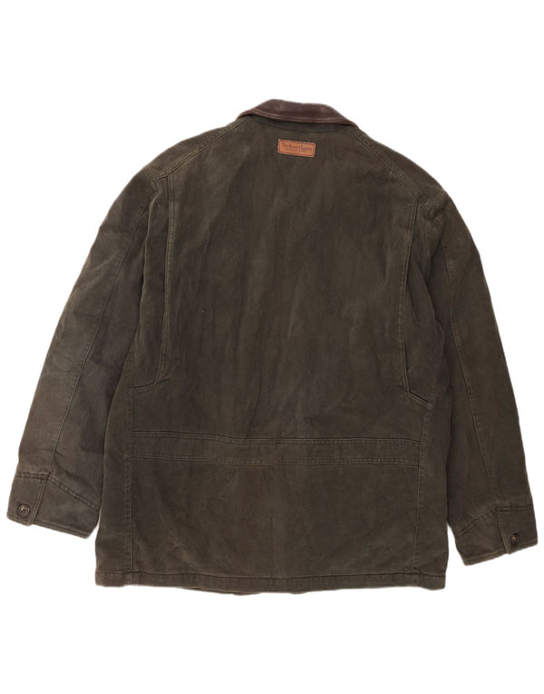 MARLBORO CLASSICS Giacca utilitaria da uomo UK 38 Medium Khaki Colourblock