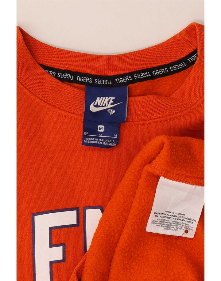 Felpa con grafica Nike Clemson da uomo, cotone arancione medio