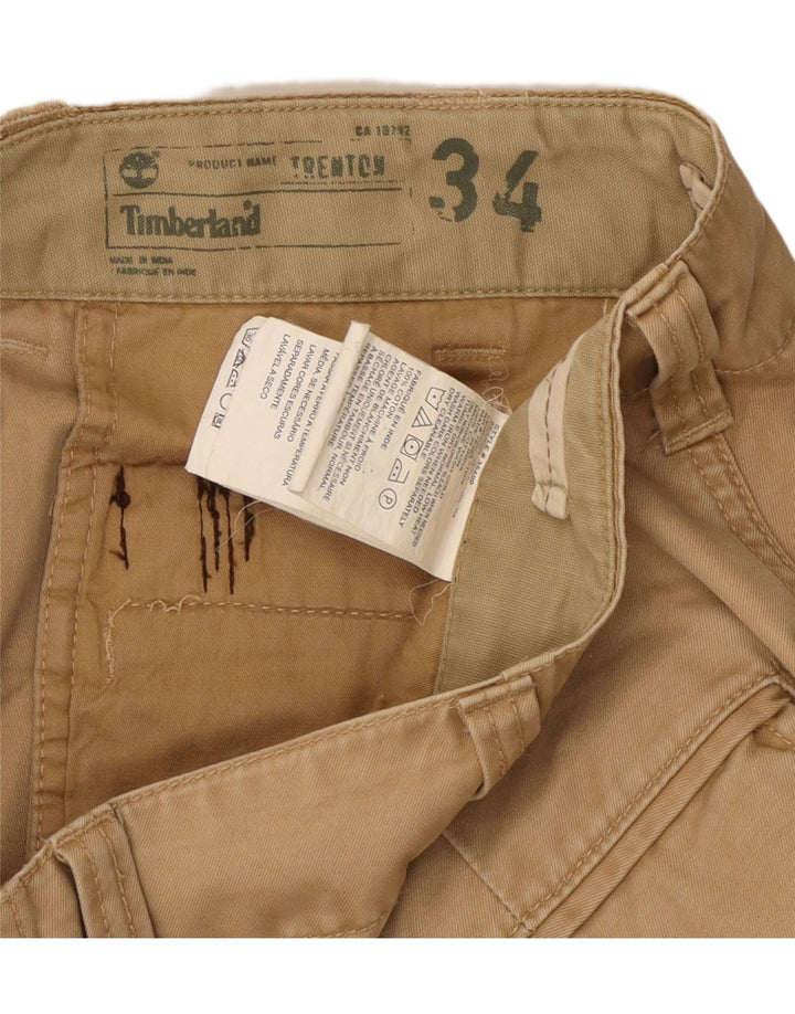 TIMBERLAND Pantaloni cargo dritti da uomo Trenton W34 L31 Cotone beige