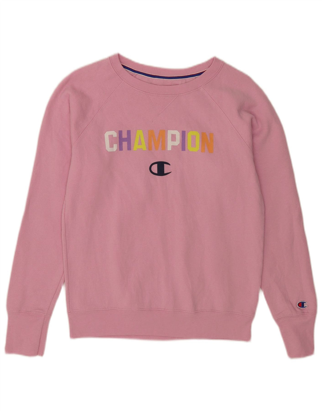 Felpa grafica da donna Champion Jumper UK 10 Small Pink Poliestere