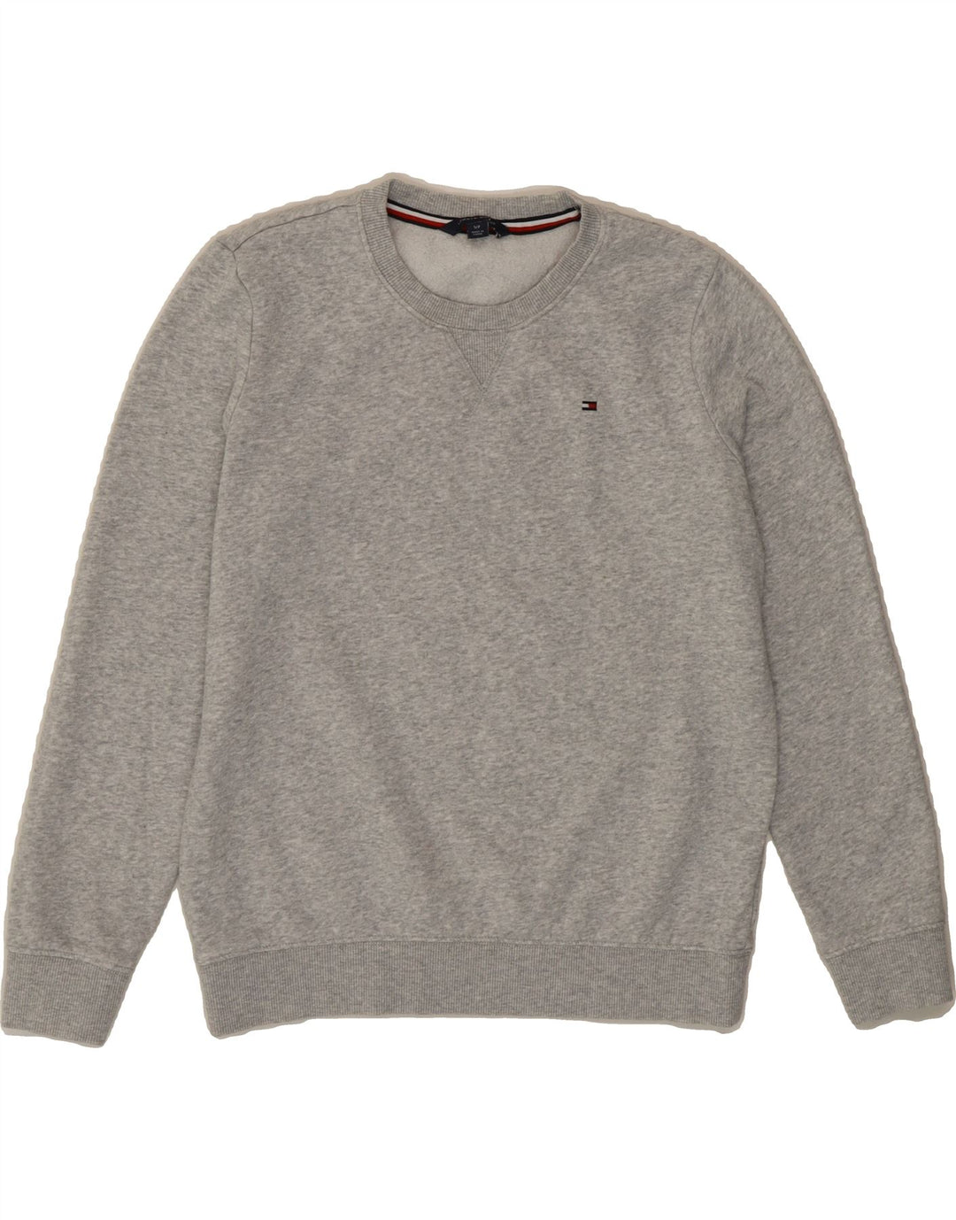 TOMMY HILFIGER Womens Sweatshirt Jumper UK 10 Small Grey Cotton Vintage Tommy Hilfiger and Second-Hand Tommy Hilfiger from Messina Hembry 