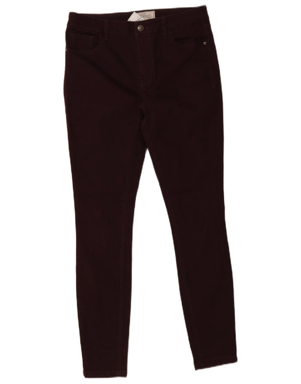 Jeans skinny da donna Fat Face UK 10 Small W28 L28 Cotone bordeaux