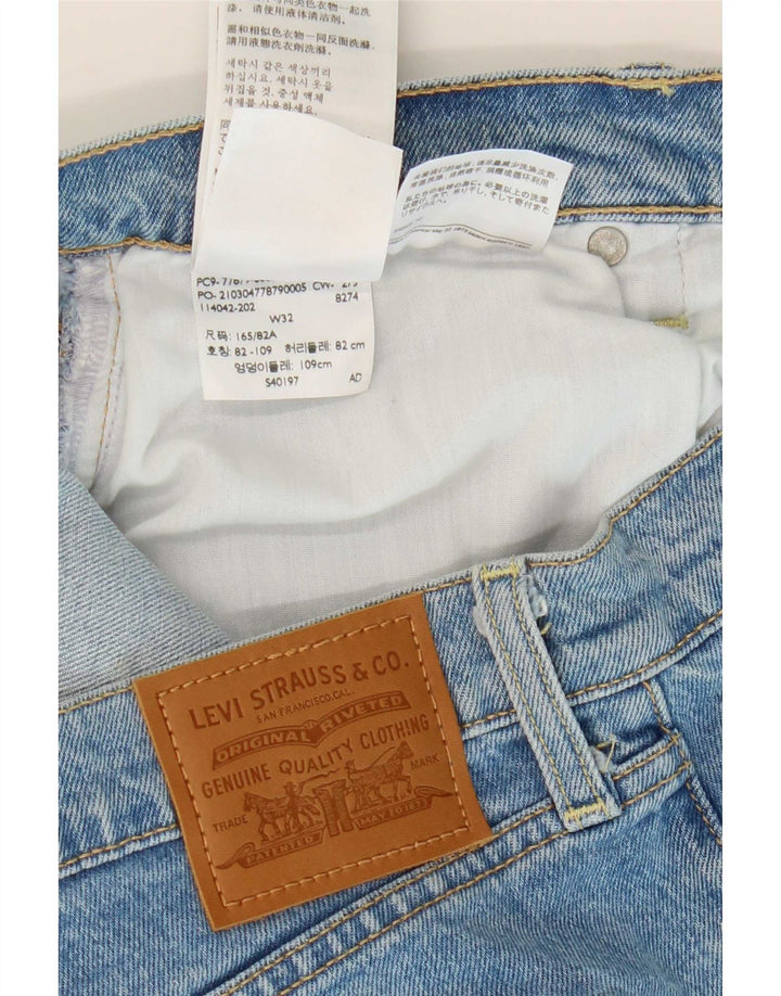 Pantaloncini di jeans Ribcage da donna Levi's W32 Large in cotone blu