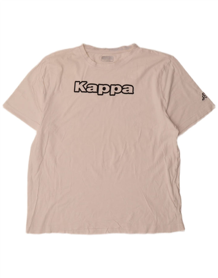 T-shirt grafica da uomo Kappa Top 2XL Bianca