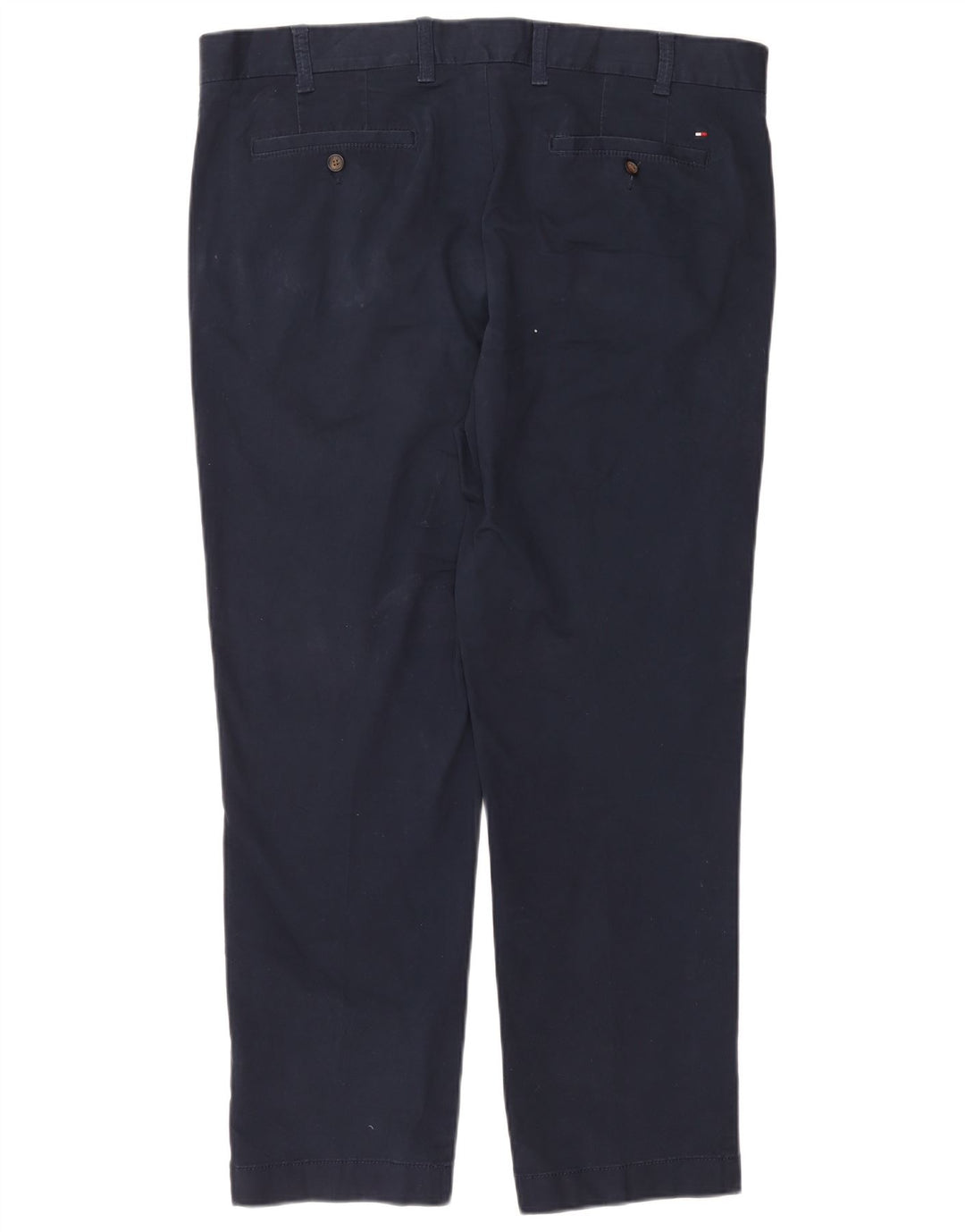 TOMMY HILFIGER Pantaloni chino dritti su misura da uomo W38 L30 Blu navy