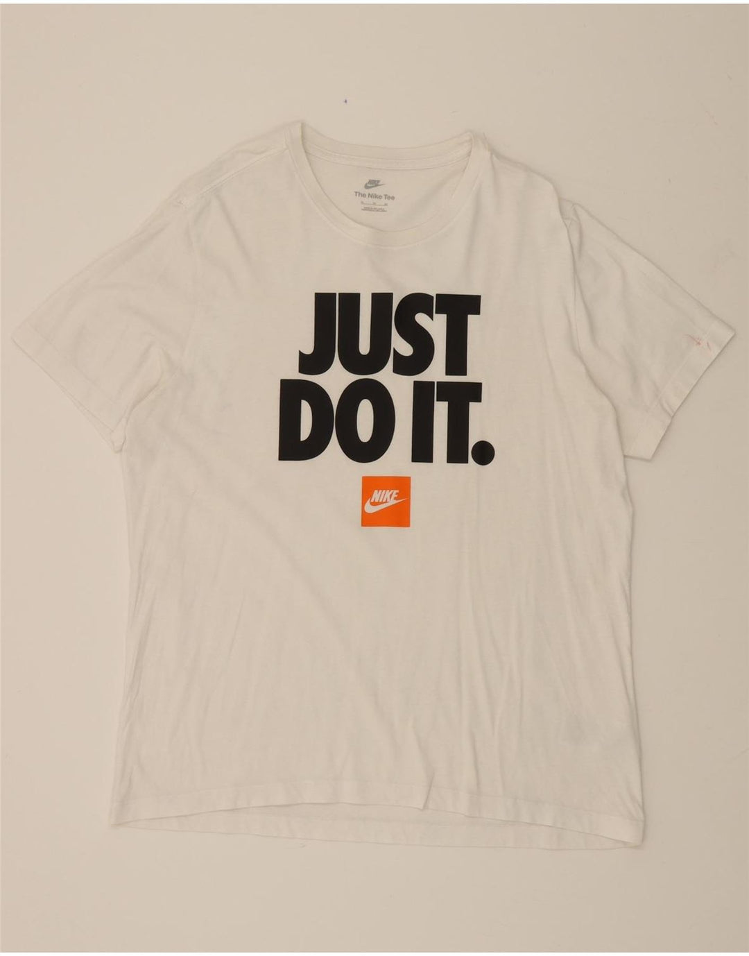 NIKE Mens Graphic T-Shirt Top XL White Cotton Vintage Nike and Second-Hand Nike from Messina Hembry 