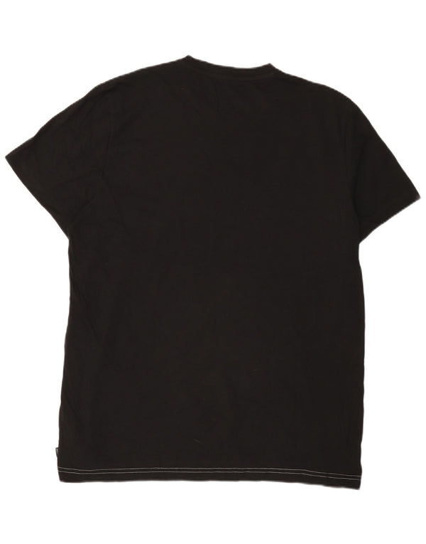 T-shirt da uomo Puma Top XL in cotone color block nero