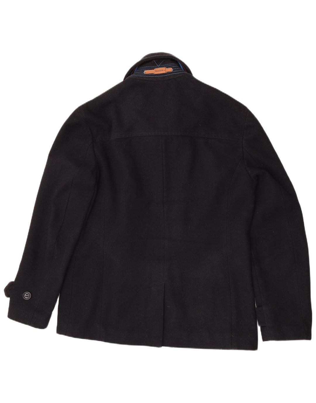 Cappotto da marinaio da donna Superdry Commodity UK 20 2XL Lana blu navy