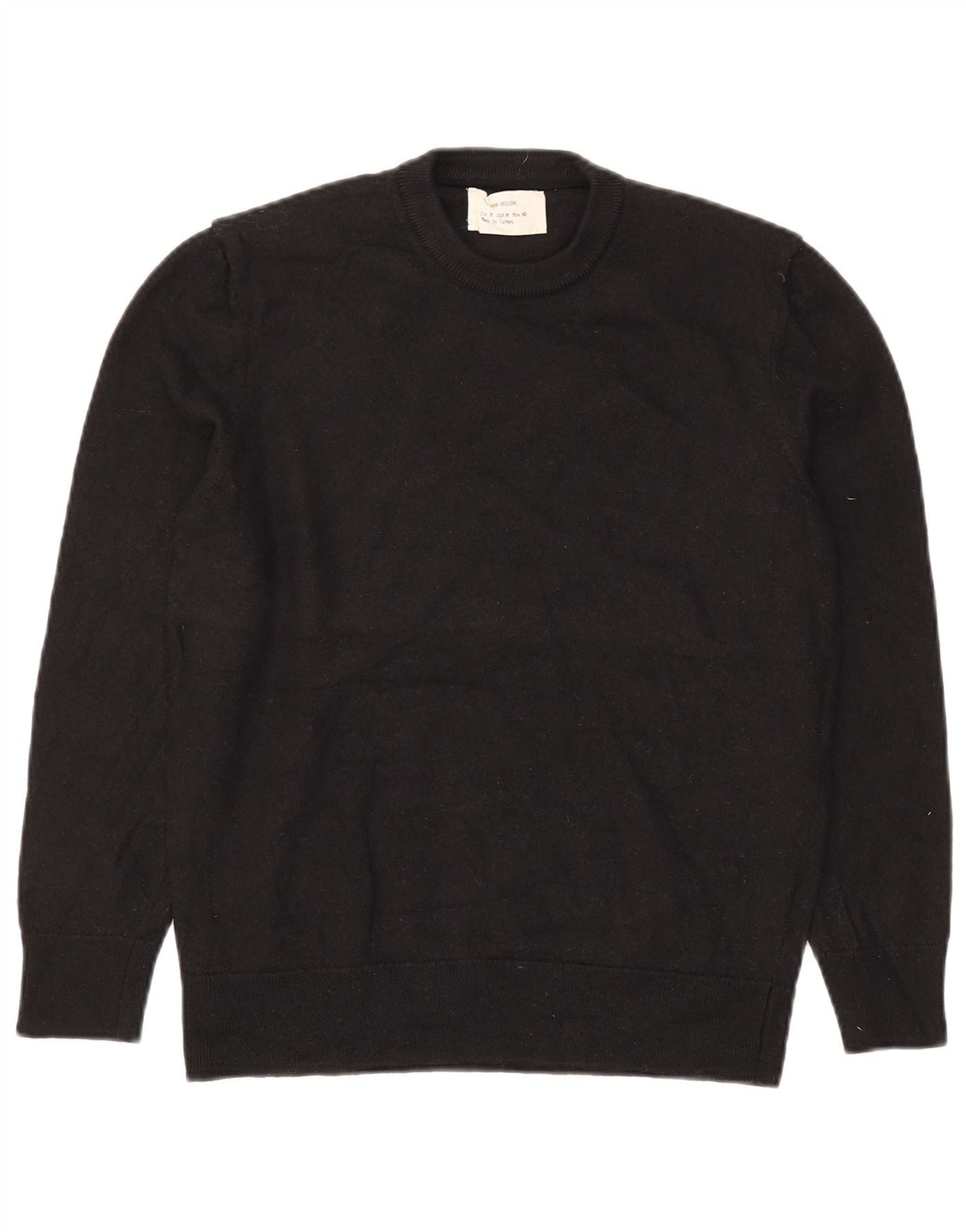 Maglione maglione girocollo da uomo Zara in lana nera media
