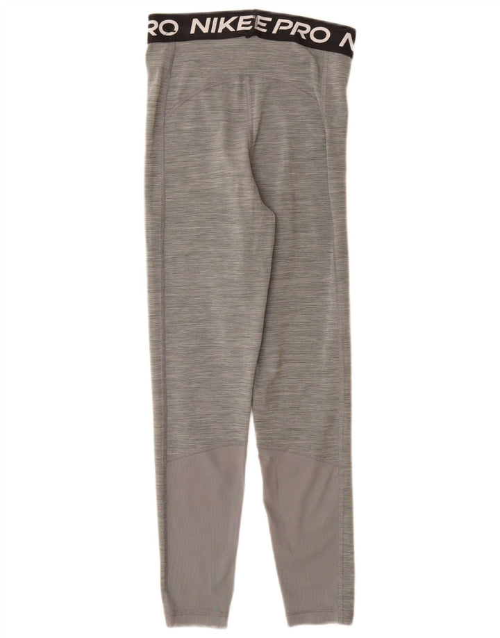 Leggings grafici Nike Dri Fit da donna UK 6 XS poliestere grigio