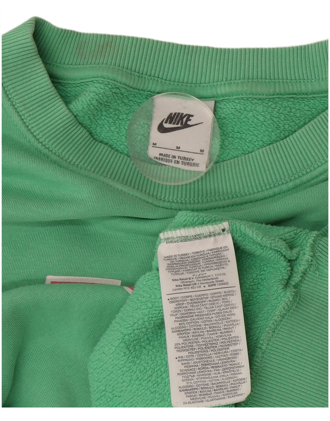Tuta intera Nike da donna con grafica oversize UK 14 cotone verde medio