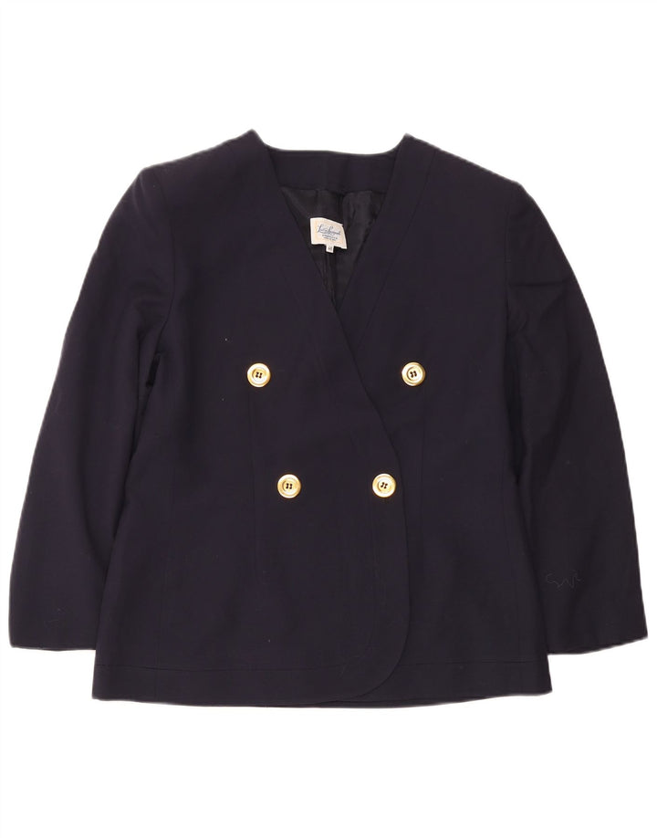 Giacca Blazer Doppiopetto Donna Luisa Spagnoli IT 46 Large Blu Navy