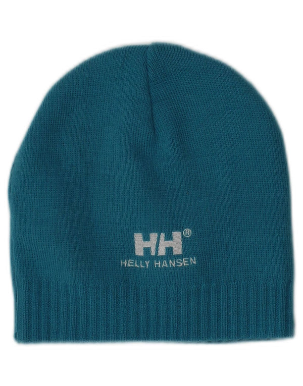 Cappello a cuffia lavorato a maglia con grafica da donna Helly Hansen, taglia unica, in acrilico turchese