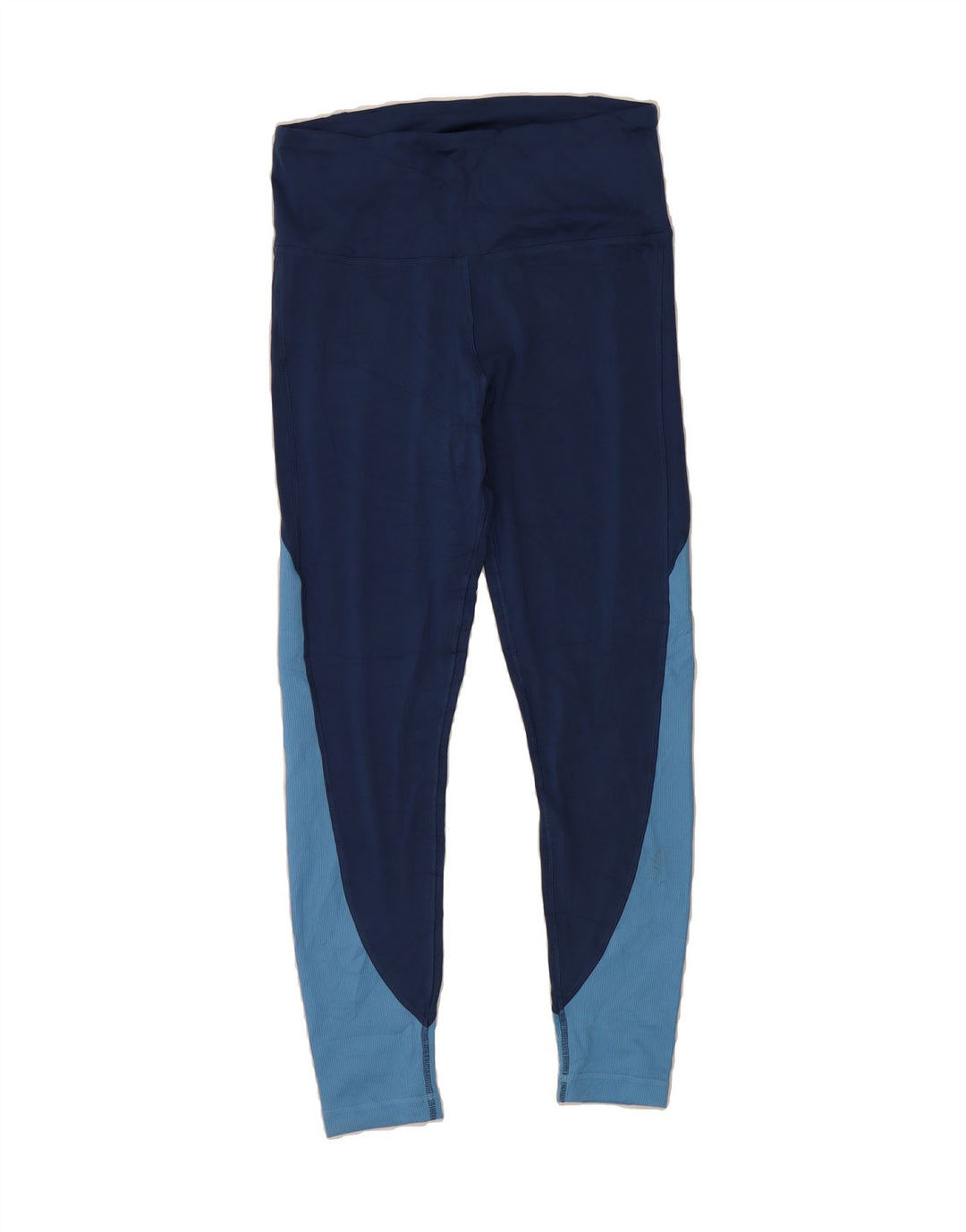 REEBOK Womens Leggings UK 16/18 Large Navy Blue Colourblock Vintage Reebok and Second-Hand Reebok from Messina Hembry 