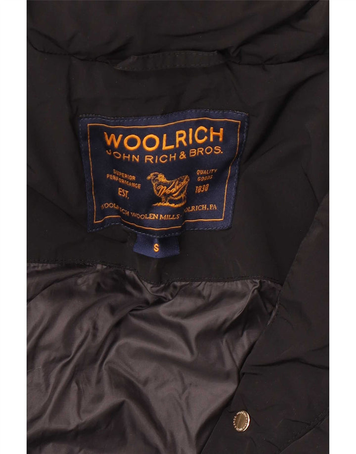 Giacca imbottita con cappuccio da donna Woolrich UK 10 piccola poliestere nero