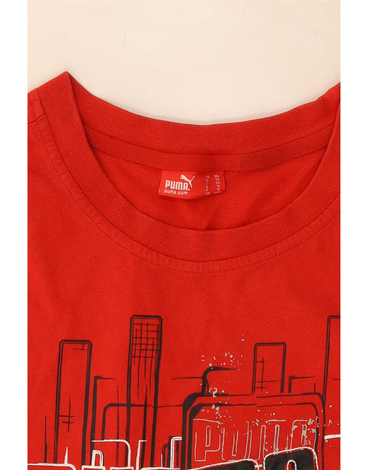 Maglietta grafica Puma da bambino 15-16 anni Rossa
