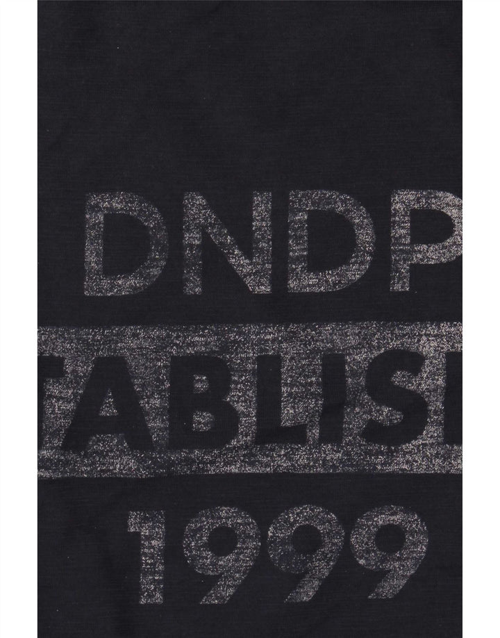 Dondup T-shirt grafica da uomo Top in cotone blu navy medio