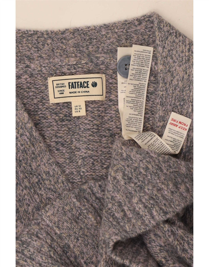 Maglione cardigan da donna Fat Face UK 12 Acrilico grigio medio