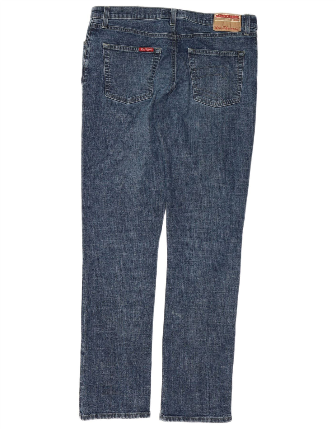 Jeans slim da uomo BEN SHERMAN W34 L32 cotone blu