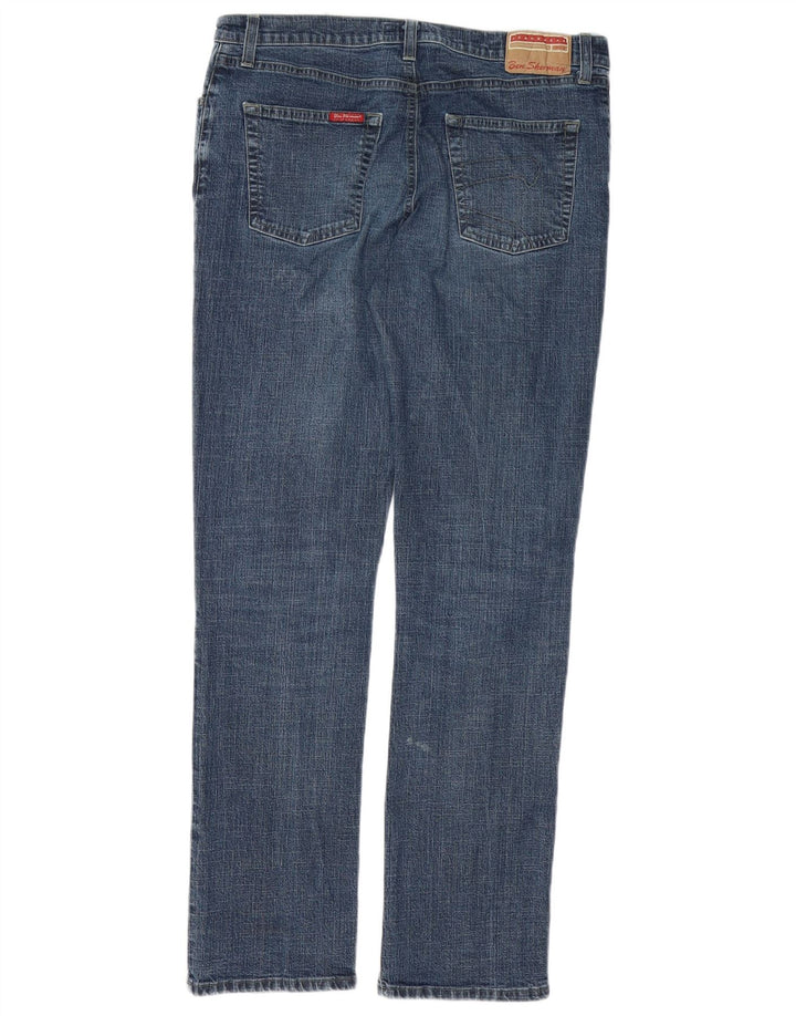 Jeans slim da uomo BEN SHERMAN W34 L32 cotone blu
