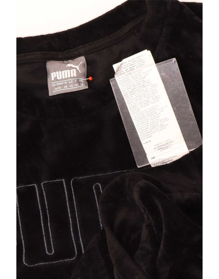Felpa da donna in velluto grafico Puma UK 12 cotone medio nero