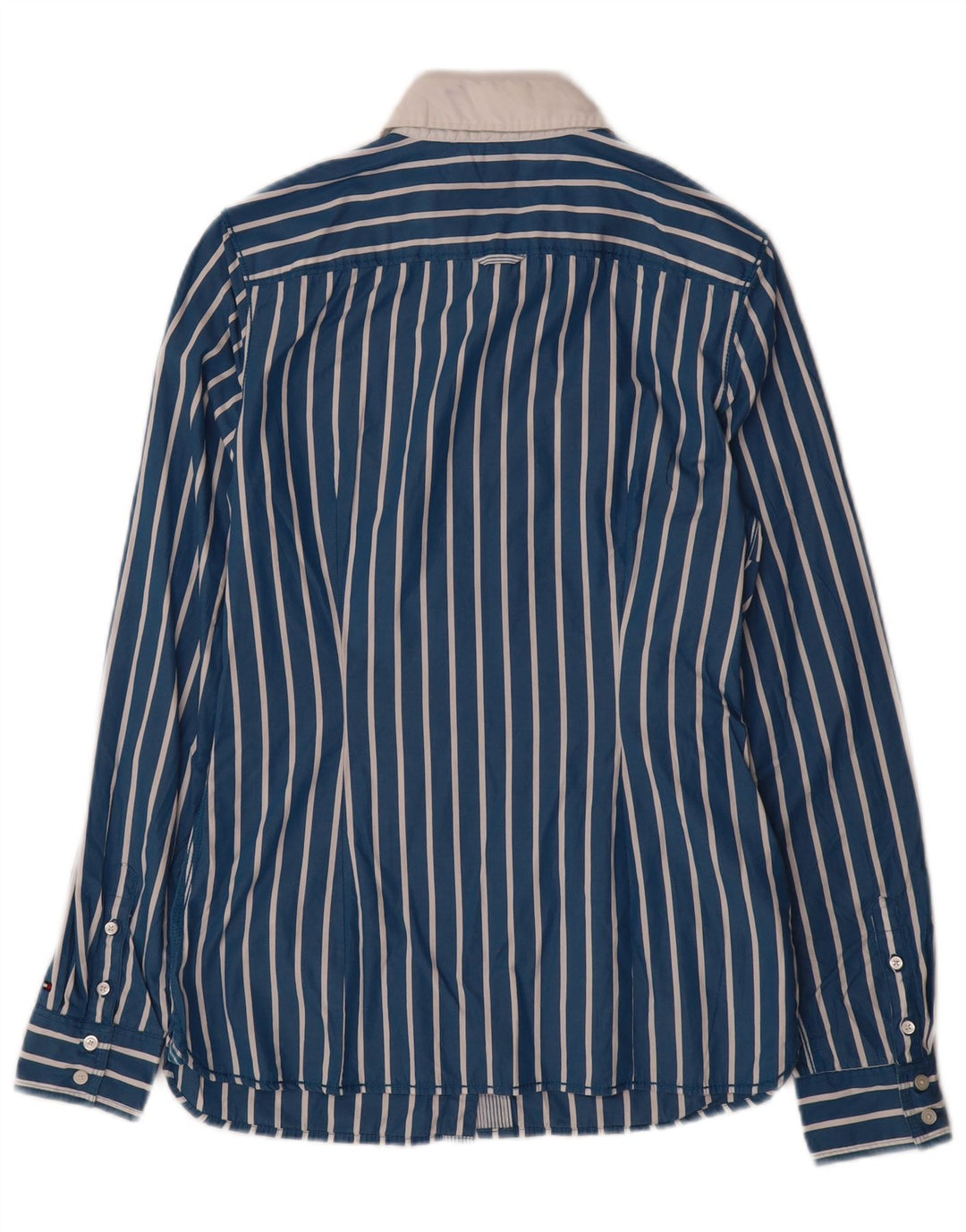 TOMMY HILFIGER Camicia da donna US 10 Cotone a righe grandi blu