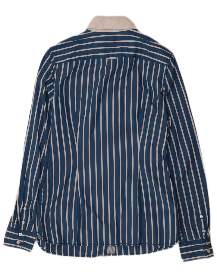 TOMMY HILFIGER Camicia da donna US 10 Cotone a righe grandi blu