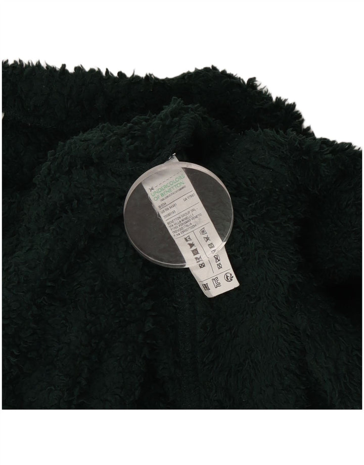 Maglione in pile oversize da donna Benetton UK 10 Small Verde Poliestere