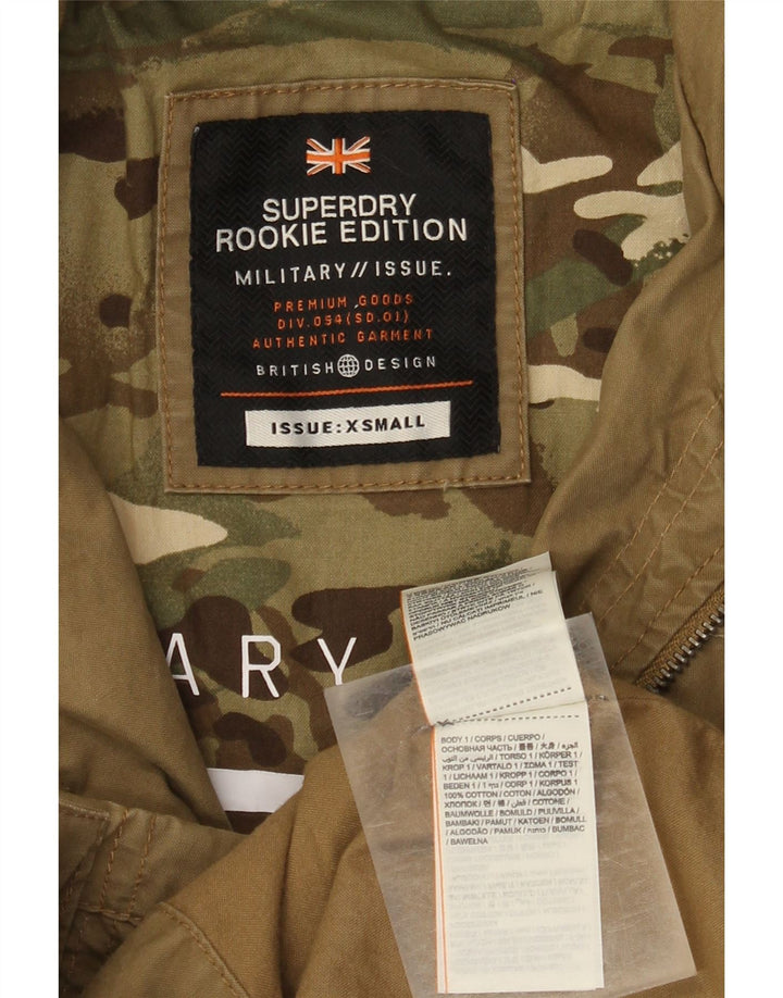 Giacca militare da uomo Superdry UK 34 XS marrone cotone