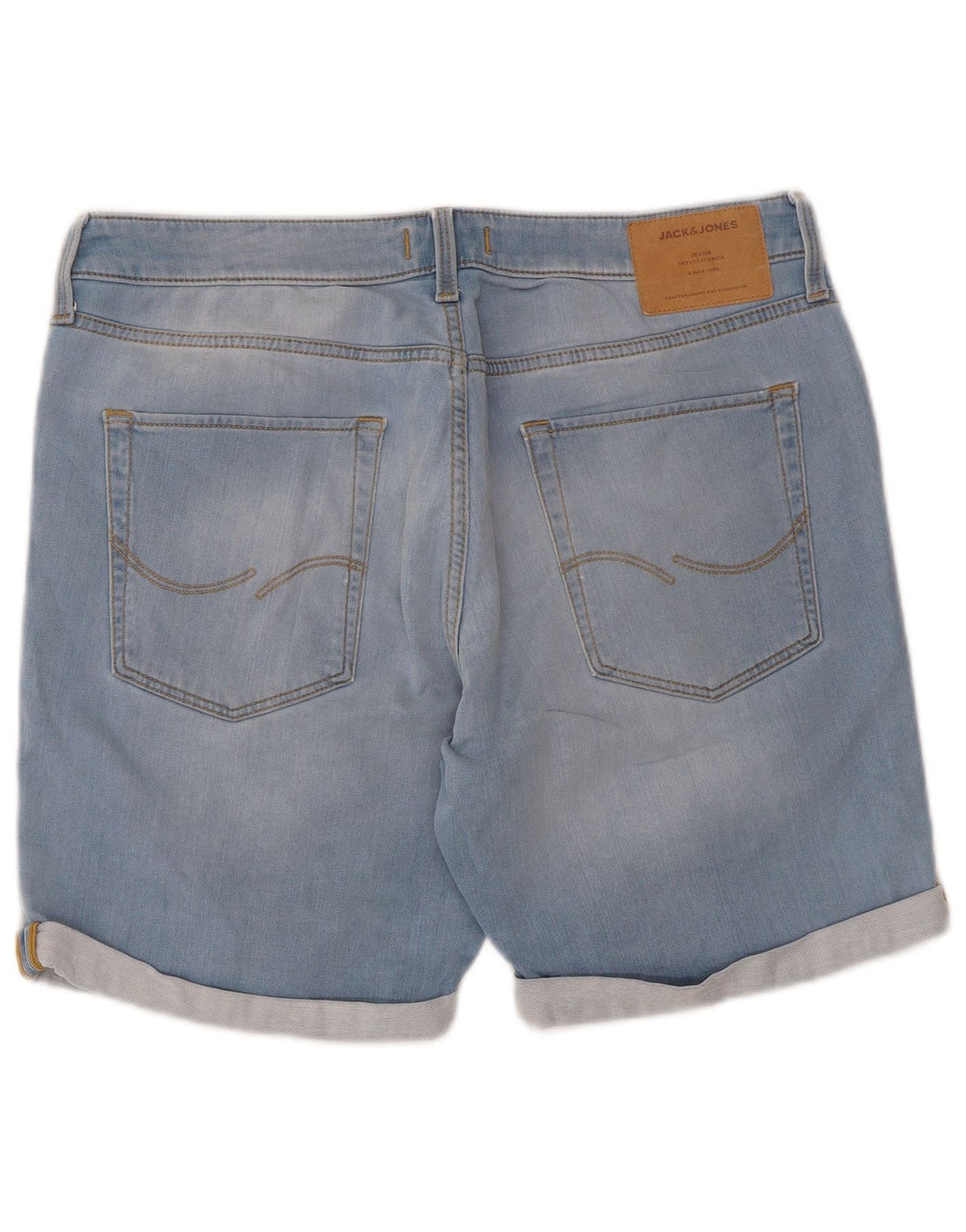 JACK & JONES Pantaloncini di jeans da uomo grandi W34 cotone blu
