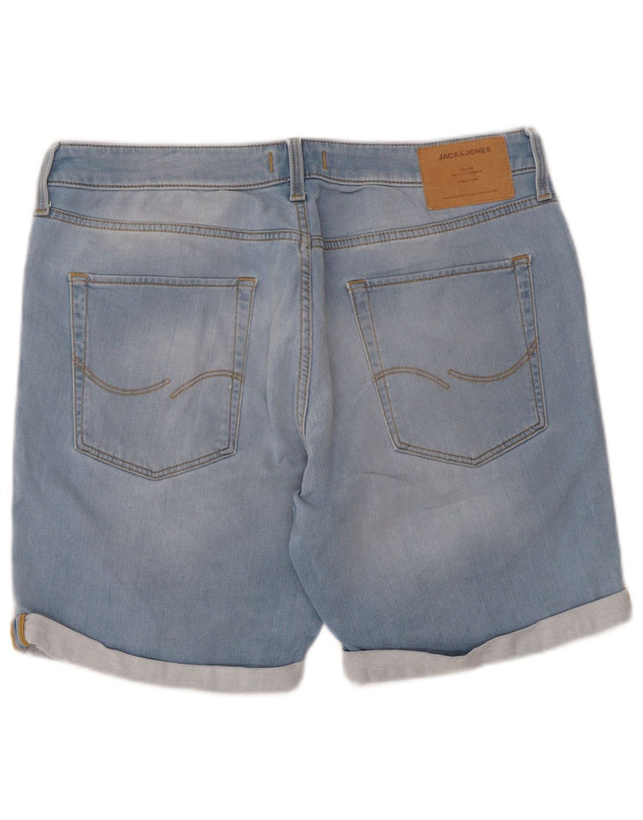 JACK & JONES Pantaloncini di jeans da uomo grandi W34 cotone blu