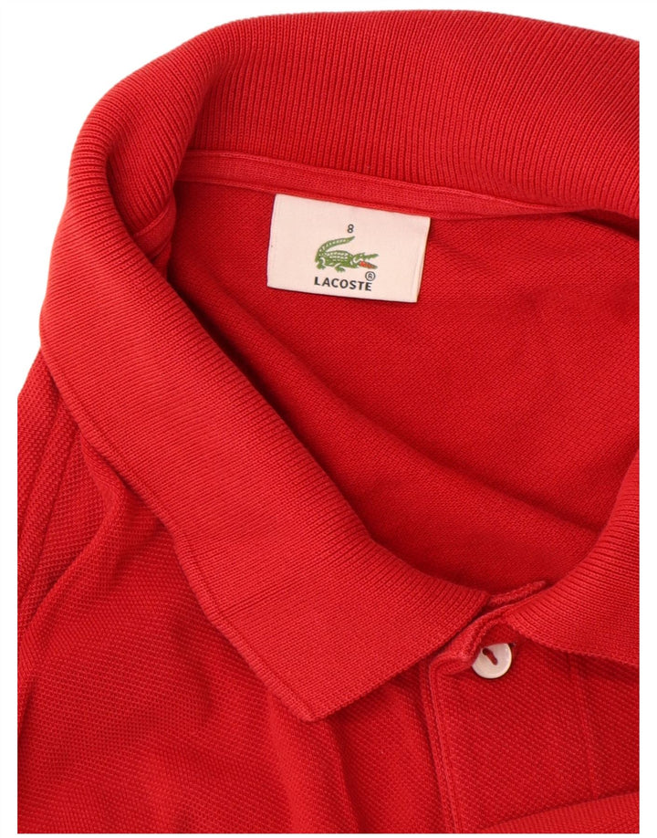 Polo da uomo a maniche lunghe Lacoste taglia 8 3XL rossa